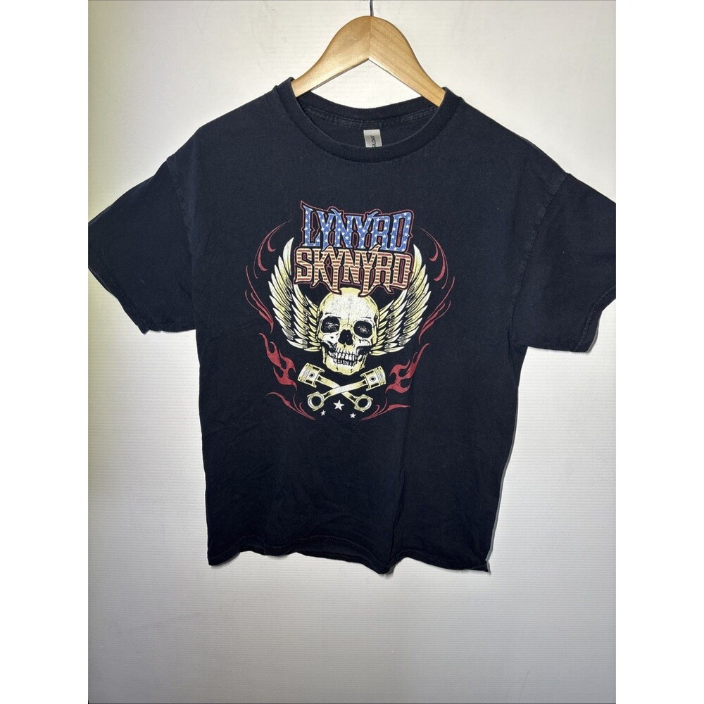 Large Y2K Tour Lynyrd Skynyrd Band Graphic Music T-Shirt Rare Concert 2 Sided